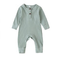 Full-Sleeve Ribbed Romper